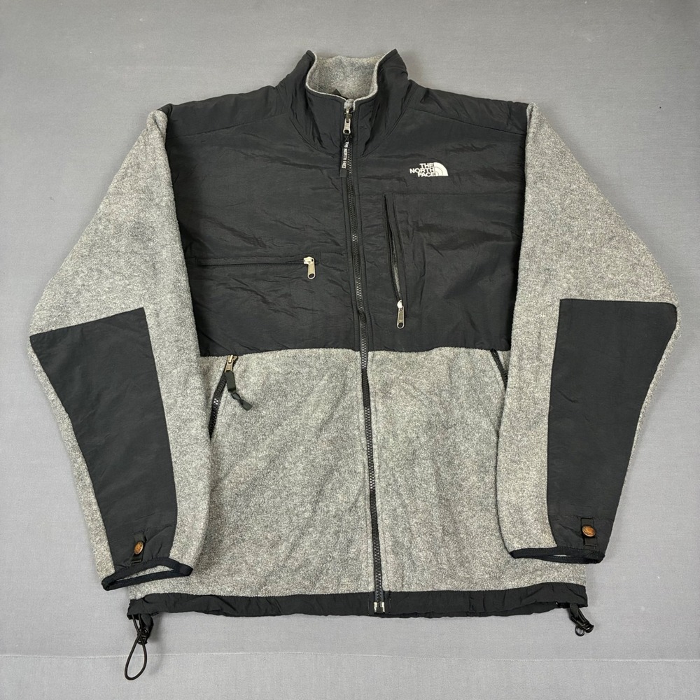 The North Face Gray & Black Denali Jacket Men's Size Large Full Zip